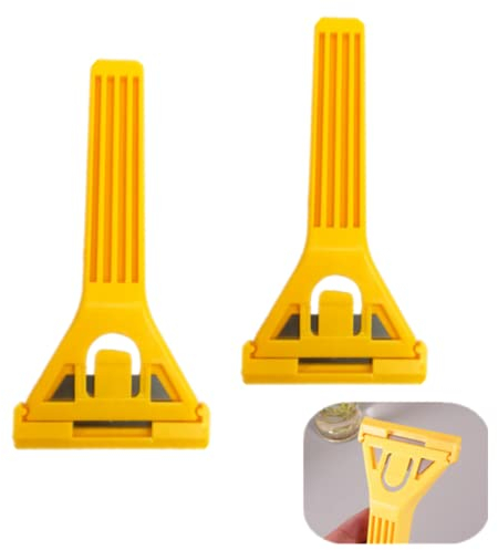 JLEivvi Window Scrapper, 2 Pcs Scraper Tool Cooker Glass Decal Remover for Scraping Labels Stickers Caulk Glass Paint Wallpaper