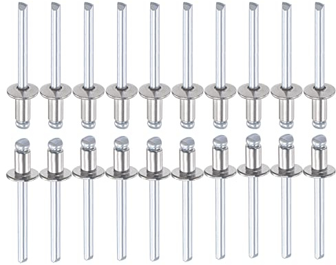 DTGN 50Pack Blindnieten 5mm x 8mm DxL 304 Edelstahl | Gut für Maschine Verbindung, Kuppel Offenes Ende Niet