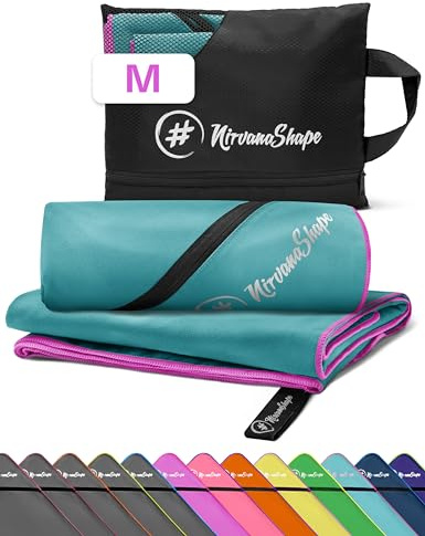 NirvanaShape Serviette en microfibre, serviette de voyage, serviette de plage, serviette de fitness, serviette de sport, serviette de plage, taille M, 120 x 60 cm
