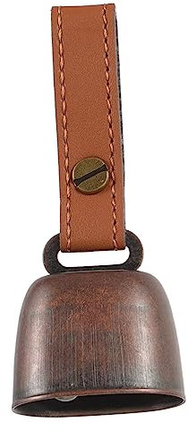 BESPORTBLE 3St Kuhglocke aus Eisen mit Lederschnalle Camping Bärenglocken Kuhglocken Wanderglocken für draußen Camping-Glocke aus Metall Haustier die Klingel Kamelglocke Ring Alarmglocke
