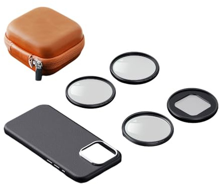Andoer 67mm Phone Lens Filter Kit with CPL, Astral, Black Mist Filters, Magnetic Adapter Ring and Protective Case for iPhone 15 Pro Max
