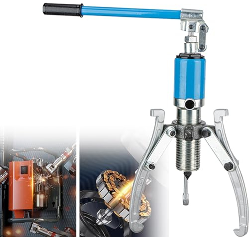URJWAN Lagernabentrenner, Integrierter Hydraulischer Lagerabzieher, 5/10/15/20 T Hydraulischer Abziehersatz, Hydraulischer Abzieher, Weit Verbreitet Beim Entfernen Von ZahnräDern Und Buchsen,Blue-10T