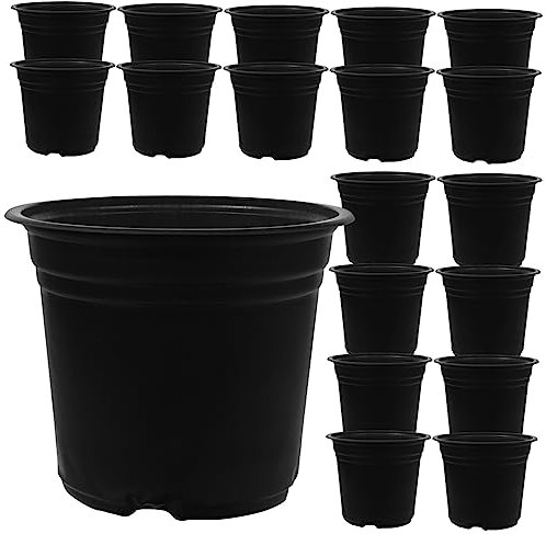 Gogogmee 50piezas Macetas De Plástico para Plantas Drenaje para Jardinería Interiores y Exteriores Resistente y Ligera