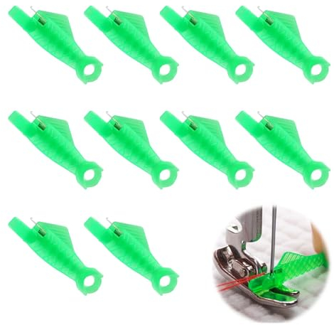 MOKIDO 10 Stück Nadeleinfädler, Einfädelhilfe für Nähnadeln, Nadeleinfädler für Nähmaschinen, Automatischer Einfädler, Kunststoff Nähnadeln Einfädler, Nähmaschinen Zubehör für DIY und Nähmaschinen