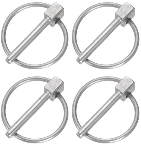 QUARKZMAN Perni Scatto Rotondi Acciaio Inossidabile, 4pz 1/8 x 1-3/16 per Barche, Kayak, Canoa, Rimorchio, Carrello, Camion, Tosaerba, Argento