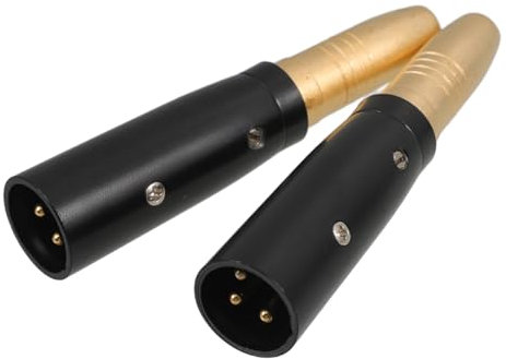 CAXUSD 2stücke TRS-XLR-Adapter TRS-stecker XLR-buchse Audioadapter Vergoldet Korrosionsbeständig audiobuchse