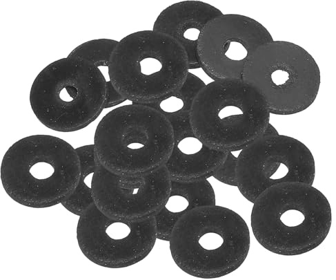 PATIKIL 20pz Rondelle Piatte in Gomma M5, Rondella Piatta 5mm ID x 18mm OD x 2mm Spessore Anello Tenuta Separatore Guarnizione per Tubo Rubinetto Tubo Acqua Bullone Fissaggio, Nero