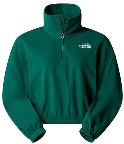 The North Face NF0A89J9NL11 W 100 Glacier Half Zip Fleece Maglia Lunga Donna Evergreen Taglia L