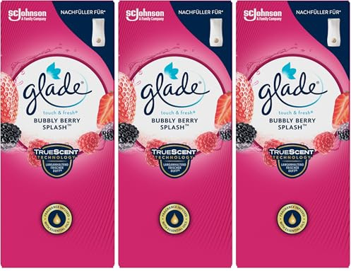 Glade Touch & Fresh (Brise One Touch) Nachfüller, Lufterfrischer Minispray, Bubbly Berry Splash, 10 ml (Packung mit 3)