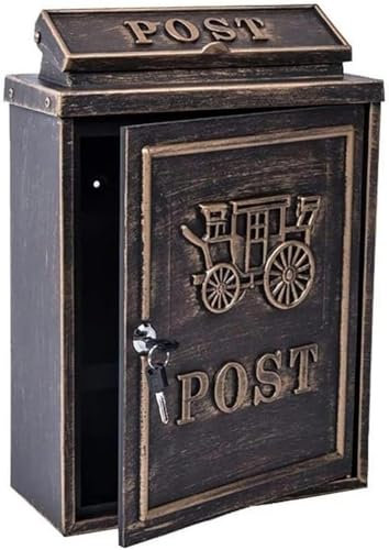 FLTRGO Wall Wall Mailbox Wall Mailbox Retro Vintage E -Mail -Mailbox An Der Wand Für Äußere Mailbox Mailbox Safe Außenpostfachs ~/////