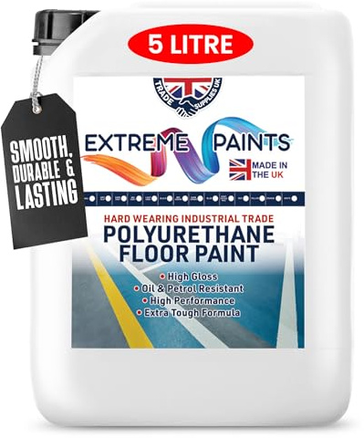 TRADE SUPPLIES UK - Extreme Polyurethane Anti-Slip Floor Paint - Non-Slip Floor Coating for Concrete & Wooden Surfaces - BLUE, 5L