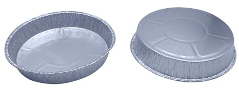 Sunrise Packaging 20 x Round Foil Flan Dish – 165mm (6) Individual Aluminium Foil Trays with Rolled Edge | Perfect for Pie, Quiche & Baking