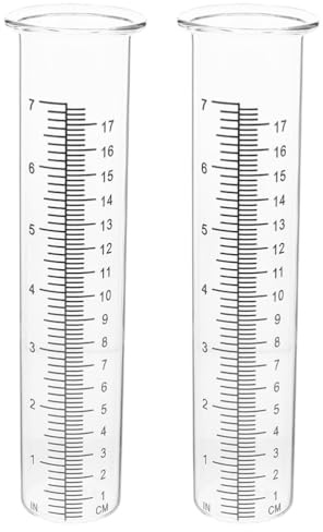 Mipcase Regenmesser-Ersatzrohr Aus Kunststoff Frostsicheres Regenmessgerät Mit Klarer Skala 7 Zoll Kapazität Für Niederschlagsmessung Im Garten Hof Und Auf Dem Rasen