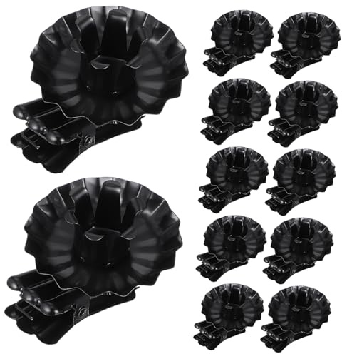 TOPPERFUN 20 Stück Kerzenhalter Clips aus Metall für Teelichter Weihnachtsbaum Dekoration Vielseitig Einsetzbare Kerzenhalter für Tisch und Partys Schwarze Farbe für Festliche Anlässe