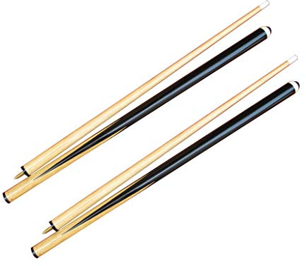 Lot de 2 queues de billard en bois de 145 cm pour enfants et adultes