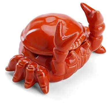 Krabben Aschenbecher für Draussen, Niedliche Krabben Aschenbeche | Krabbenaschenbecher, Krabben Aschenbecher mit Deckel für Wohnzimmer Büros Gärten Balkone (Orange)