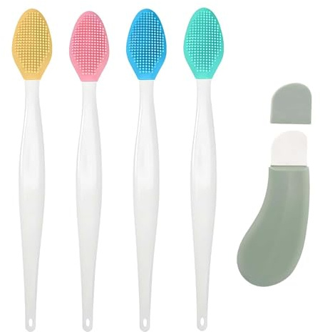 5 PCS Pore Brush Set, Facial Cleansing Brush with Blackhead Remover Tool Face Scrubber Face Brushes for Daily Cleansing Nose Blackhead Clean Scrubber Tool for Men Women Skin