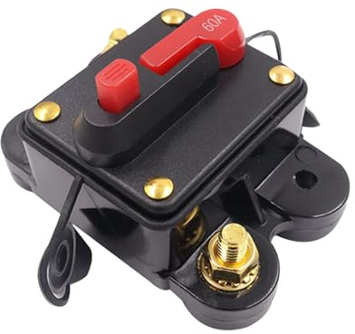 Disjoncteur pour Bateau | Fusible pour Moteur de Traîne - Boîtier Fusible pour Bateau Véhicule Utilitaire Camping-car Électricité