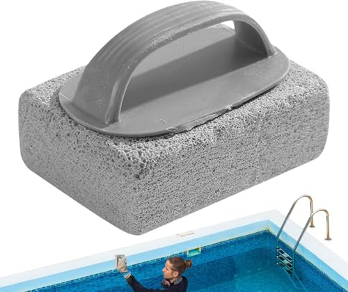 Pool Tile Pumice Stone – Handheld Cleaner for Tiles & Grout | Heavy Duty Calcium Remover for Swimming Pool, Concrete & Spa Surfaces, Durable Pumice Stone Cleaning Tool for Bathroom & Patio