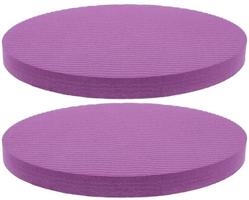 Coussin de Support Yoga Rond 2 Pièces en Tpe Caoutchouc Pourpre | Léger, Confortable, Appui Stable, pour Étirements et Assise, Lot de 2 Pièces