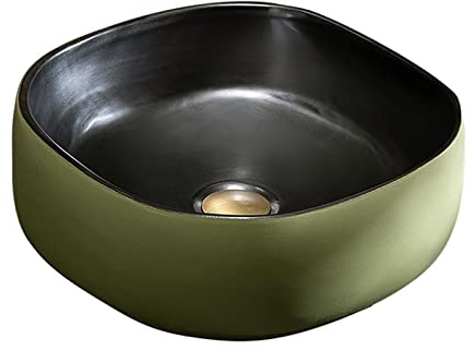 Lavabo da Appoggio Lavelli for vasi da bagno in porcellana Lavabo doppio colore singolo Lavandino in ceramica for di casa Balcone Lavabi a Ciotola