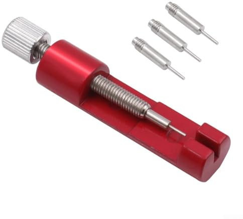 Strumento di rimozione e regolazione dei perni di collegamento del cinturino in lega di alluminio, include perni di ricambio per una riparazione efficiente del cinturino dell'orologio