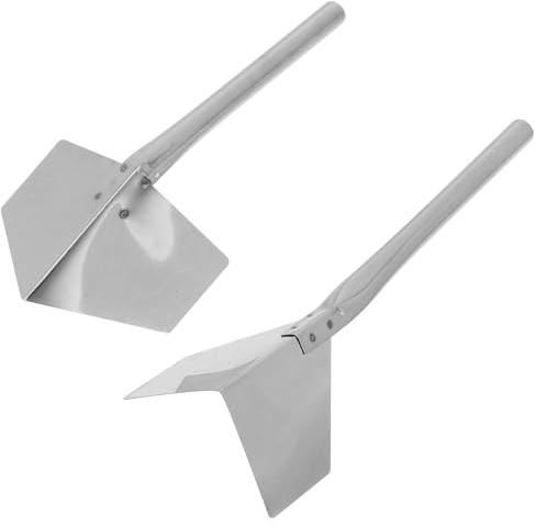OATIPHO Paleta de Esquinas Interiores Pack de 2 Piezas de Acero Inoxidable Herramienta Manual Userfriendly para Acabado en Drywall y Construcción para Esquinas de Pared