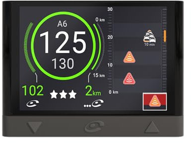 Coyote Mini (France) - Assistant d'Aide à la Conduite - Avertisseur Dépassement Vitesse - Contrôles, Dangers, Trafic et Perturbations en Temps Réel - Bluetooth