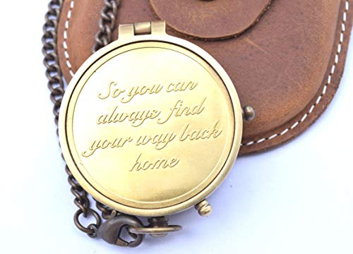 Neovivid Camping-Kompass mit Gravur So You Can Always Find Your Way Back Home, Geschenkkompass für Weihnachten, Jubiläumsgeschenke