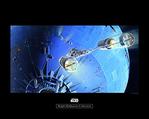 Komar Wandbild | Star Wars Classic RMQ Death Star Attack | Kinderzimmer, Jugendzimmer, Dekoration, Kunstdruck | ohne Rahmen | WB130-50x40 | Größe: 50 x 40 cm (Breite x Höhe)