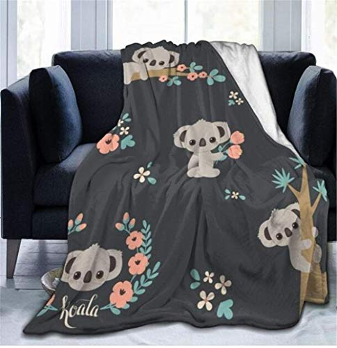 Chickwin Chickw1 Flanelldecke Kuscheldecke, 3D Süßes Tier Super Soft Weiche Wohndecke Warm Flauschige Decke TV-Decke Mikrofaserdecke Sofadecke oder Bettüberwurf Tagesdecke (Koala,150x200cm)