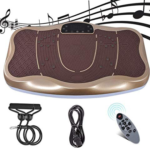 SMSOM Plaque vibrante Machine d'exercice, Pulsation + 3D Motion Vibration Plate-Forme |Plein Corps Entier for la Machine de Vibration Home Fitness et Perte de Poids, Bluetooth