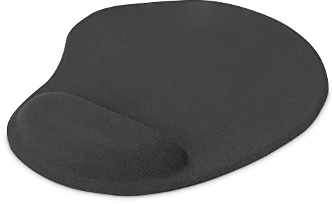 Digitus DA-51020, Tappetino per mouse ergonomico con poggiapolsi, Nero