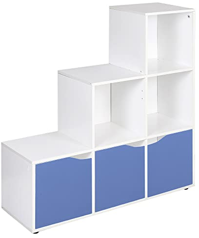 Regal mit 6 Würfeln, für Türen und Büro, Weiß