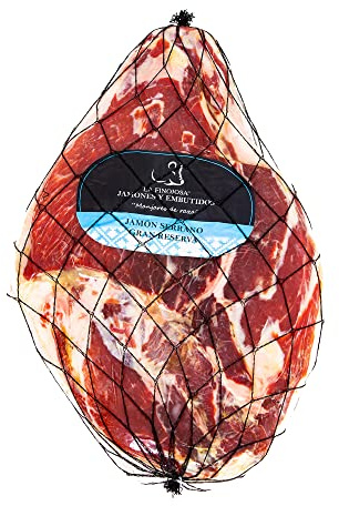 La Finojosa - Jambon Serrano Gran Reserva Désossé - Poids de 4,5 à 5 kg - Affinage Minimum de 24 Mois - Jambon - Arôme Intense - Légèrement Salé