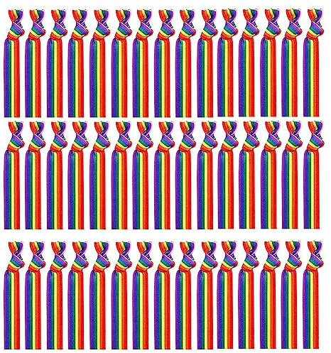 Jowsst 1000 Stück Pride Month Unisex Regenbogen Bandana Gay Pride Taschentuch Armband Nylon + Handschlaufe Handgelenkband