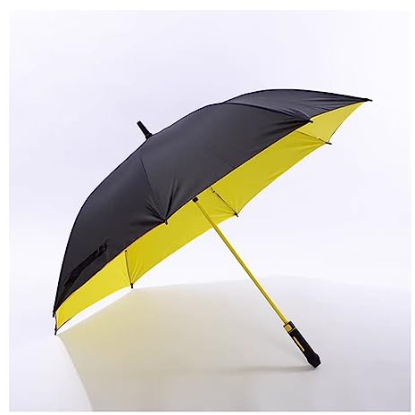 BybAgs Sturmfest Schirm Tragbarer Golfschirm, großes, übergroßes Doppeldach, belüftet, Winddicht, wasserdicht, UV-Schutz, for Männer und Frauen Sturmfest Regenschirm (Color : Yellow)