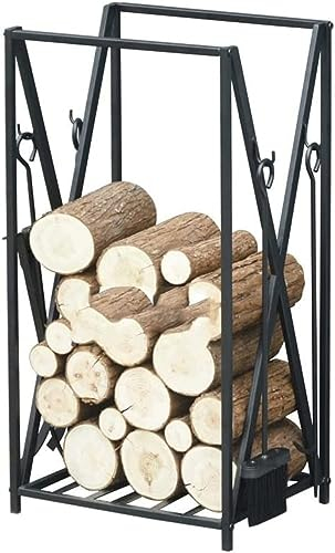 JUGALIADC Kaminholzregal Brennholzregal Für Den Außenbereich, Für Den Innen- Und Außenbereich, Wasserdicht, Zum Stapeln Von Brennholz, Zum Aufbewahren Von Holzscheiten, Robust, Für Brennholz Außen