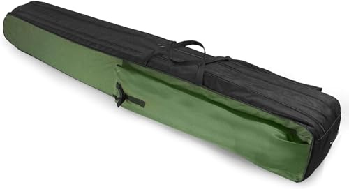 Aves-24 Rutentasche Angelkoffer mit 1, 2 oder 3 Fächern – Angeltasche für 80 bis 190 cm Ruten – Robuste Fishing Tasche für Angelzubehör