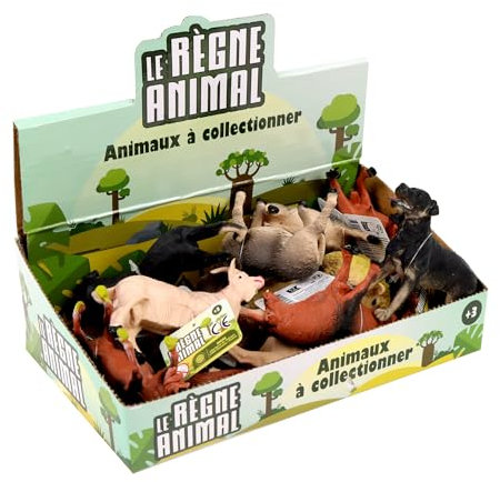 ZANIMO & CO - Pacco di 12 Figure di Animali da Fattoria - 030335PA - Multicolore - Plastica - Da Collezionare - per Bambini - Realistico - Miniatura - Assortimento di Animali - A partire dai 3 anni