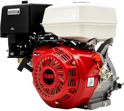 LANNADD 15 Ps Benzinmotor, 4-Takt-Einzylinder Standmotor Forcierte Luftkühlung Kartmotor, 420 Ccm Einzylindrischer Motor Austauschmotor Industriemotor Geeignet für Pumpen Bauernhöfe Ranches