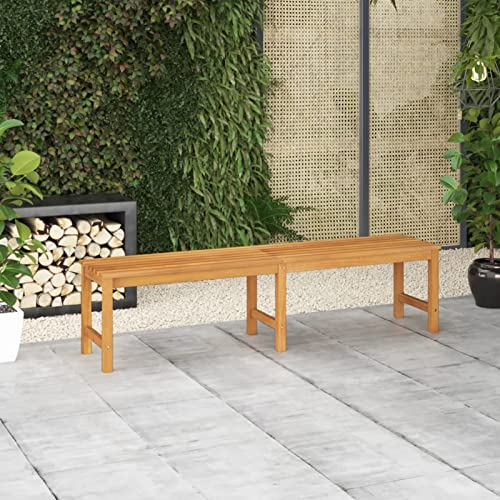 ARKEM Gartenbank 180 cm Massivholz Teak Holztruhe Garten Wetterfest Outdoor Bank Wetterfest