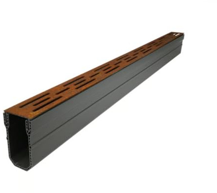 Canaline scolo acqua strette in acciaio corten 1000 x 55 x 100 mm - Per Pezzo