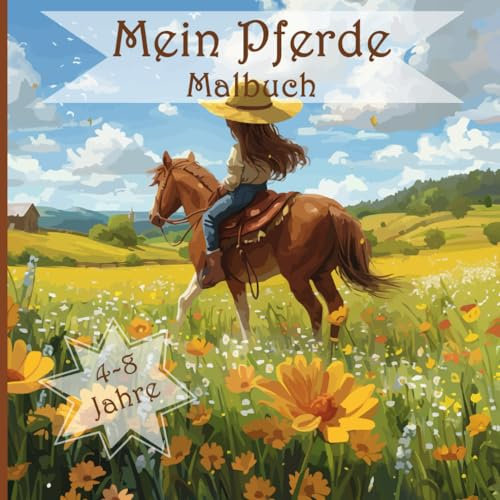 Mein Pferde Malbuch: Mit 20 tollen Bildern für alle Pferde-Fans ab 4 Jahren