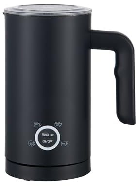 Silver Style - Schiumatore di latte, tè matcha - nero, 500 W, riscaldamento con 4 funzioni, capacità 300 ml, spegnimento automatico, selettore con retroilluminazione LED, 15 ricette incluse!