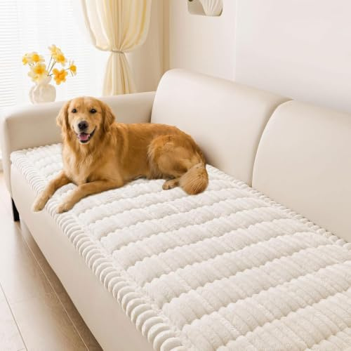 LiveGo Sofabezüge waschbar, Flauschige Couchbezüge für Haustiere, Hundematte, Möbelschutzbezug, Rutschfester Sofabezug für 1 2 3-Sitzer, Haustiermatte, Bettcouchbezug