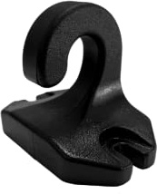 TENDAGGIMANIA Ganci Tenda da Sole in PVC Nero per Tenda da Sole a Caduta - Ganci ad uncino per Pavimento/Ringhiera - Ricambi per Tende da Sole Made in Italy (2 Pezzi)
