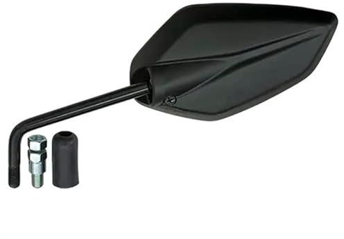 BCR Specchio retrovisore sinistro per moto YAMAHA N-MAX 125 ABS 17-18. Specchietto retrovisore per moto. Specchio per moto omologato. Specchio moto manubrio nero.