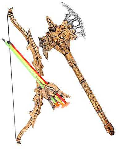 BESTonZON Kids Role Play Toys Set with Sword Bow Axe Lightweight Durable Performance Props for Cosplay and Imaginative Play
