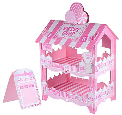 SHOWERORO Supporto Per Torta in Carta A Forma Di Casa Supporto Per Cupcake Monouso Espositore Per Dessert Adatto Per Feste E Eventi